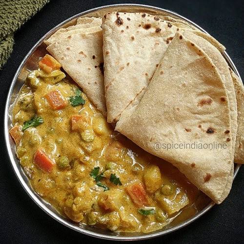 Chapati (2) + Veg Curry