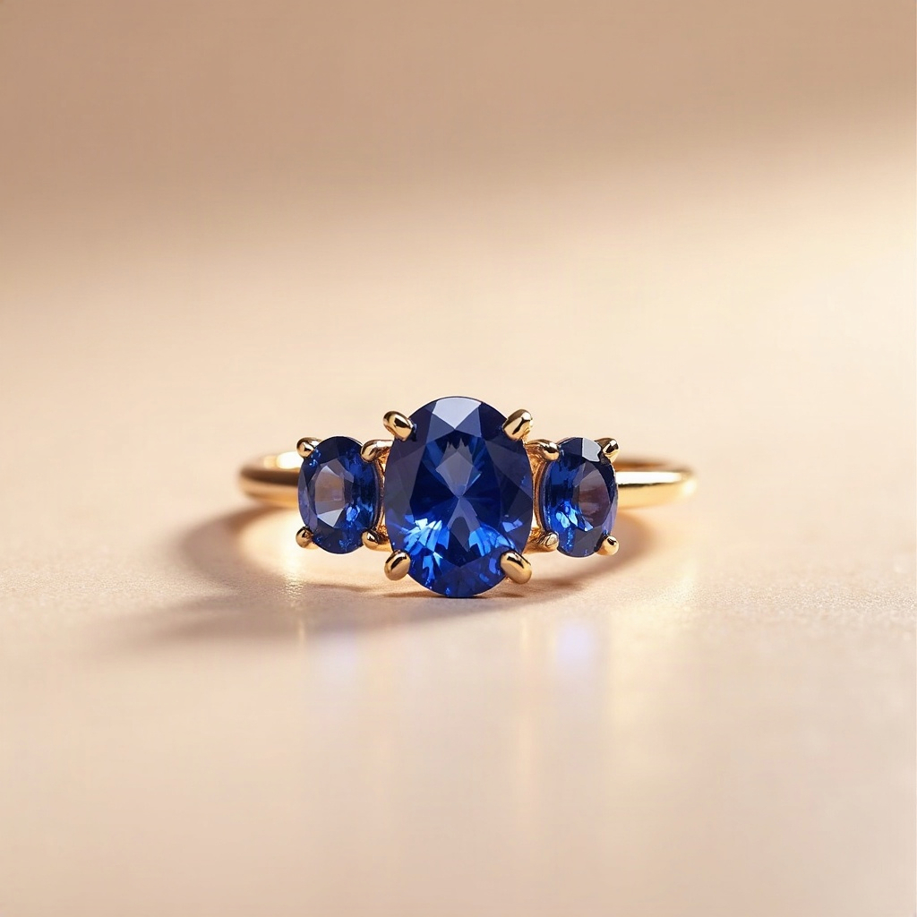 Sapphire Three-Stone Ring