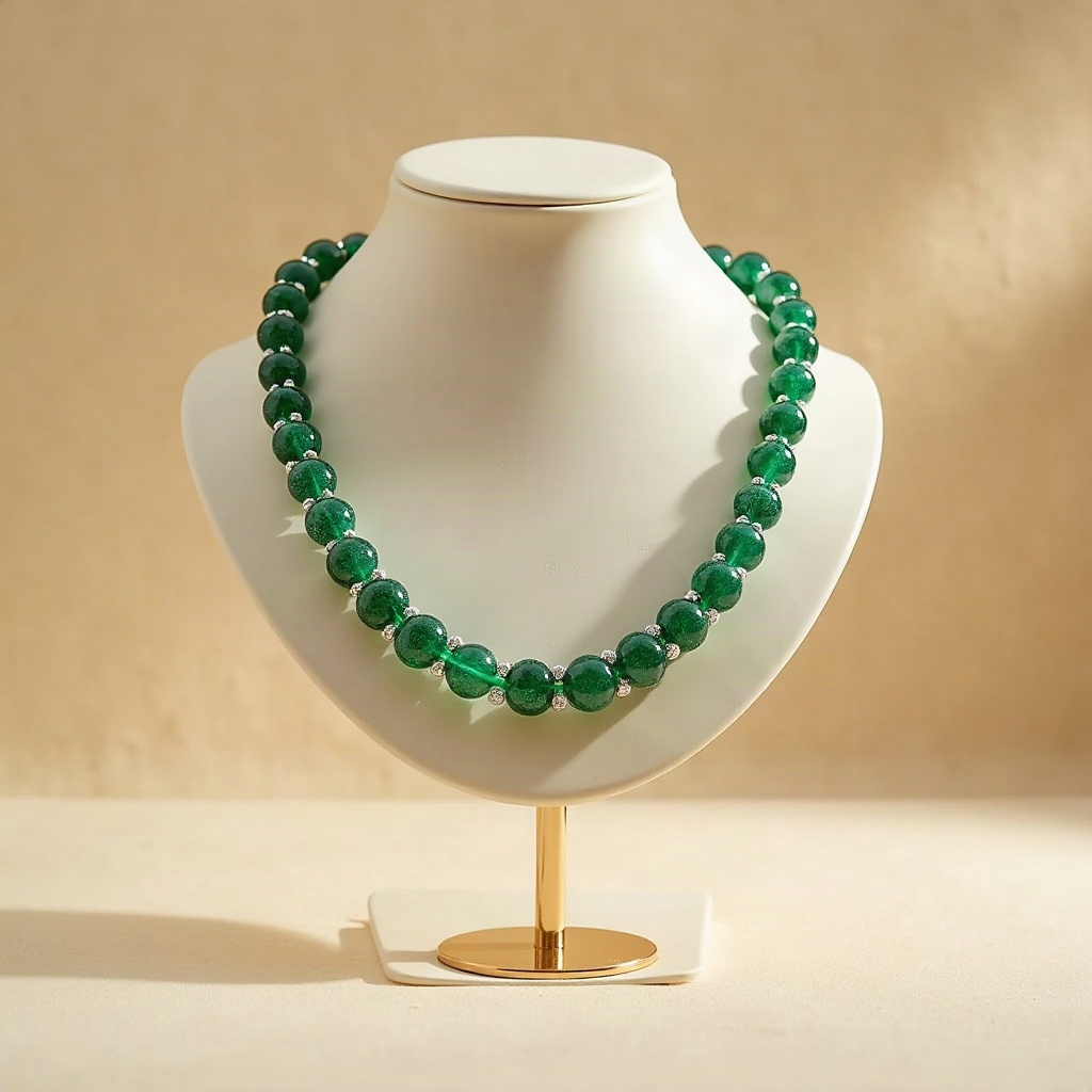 Emerald Beaded Necklace