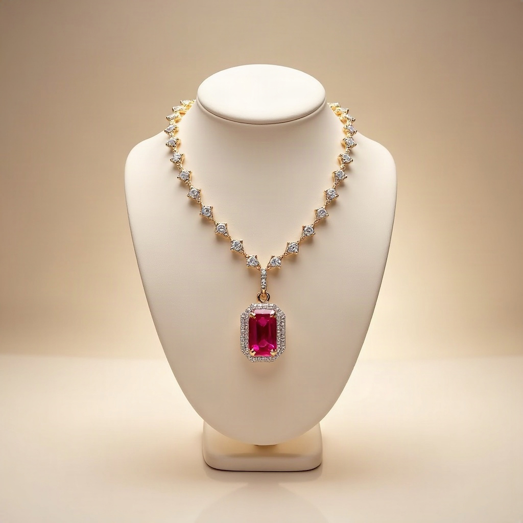 Pearl & Ruby Necklace