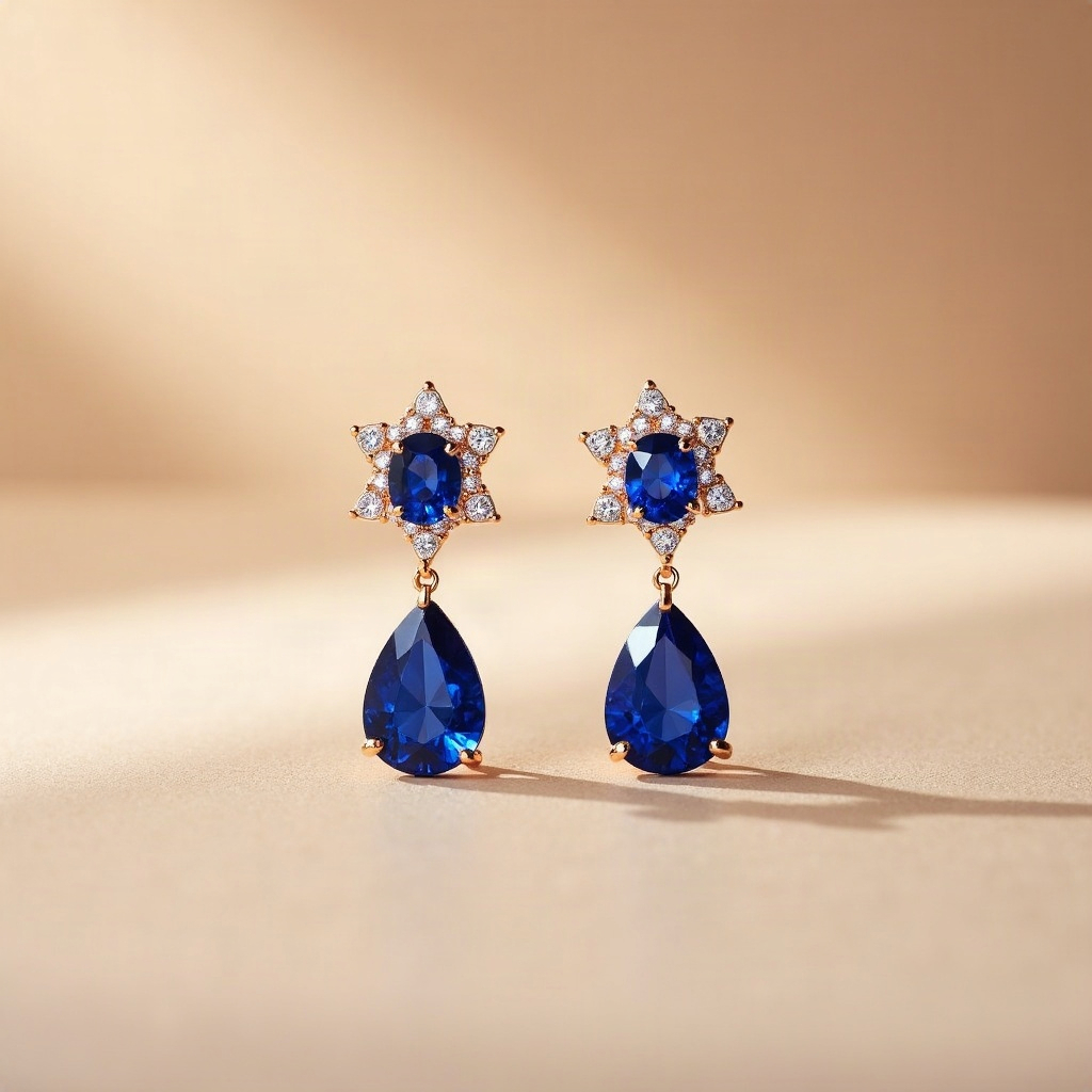 Sapphire Dangler Earrings