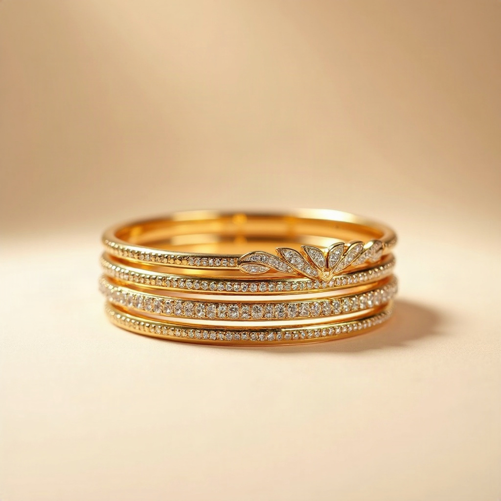 Antique Gold Bangles (Set of 4)