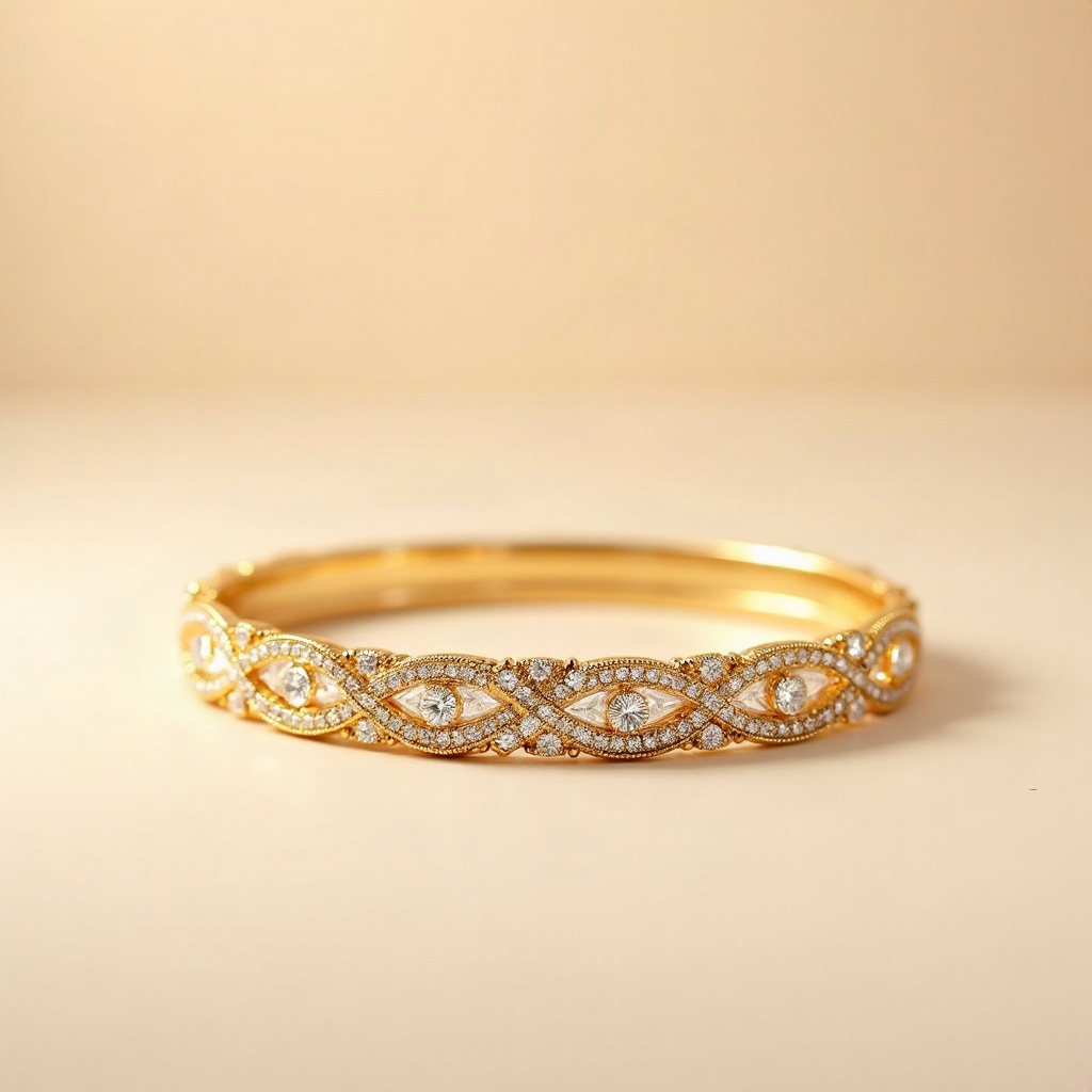 Gold Cuff Bangle