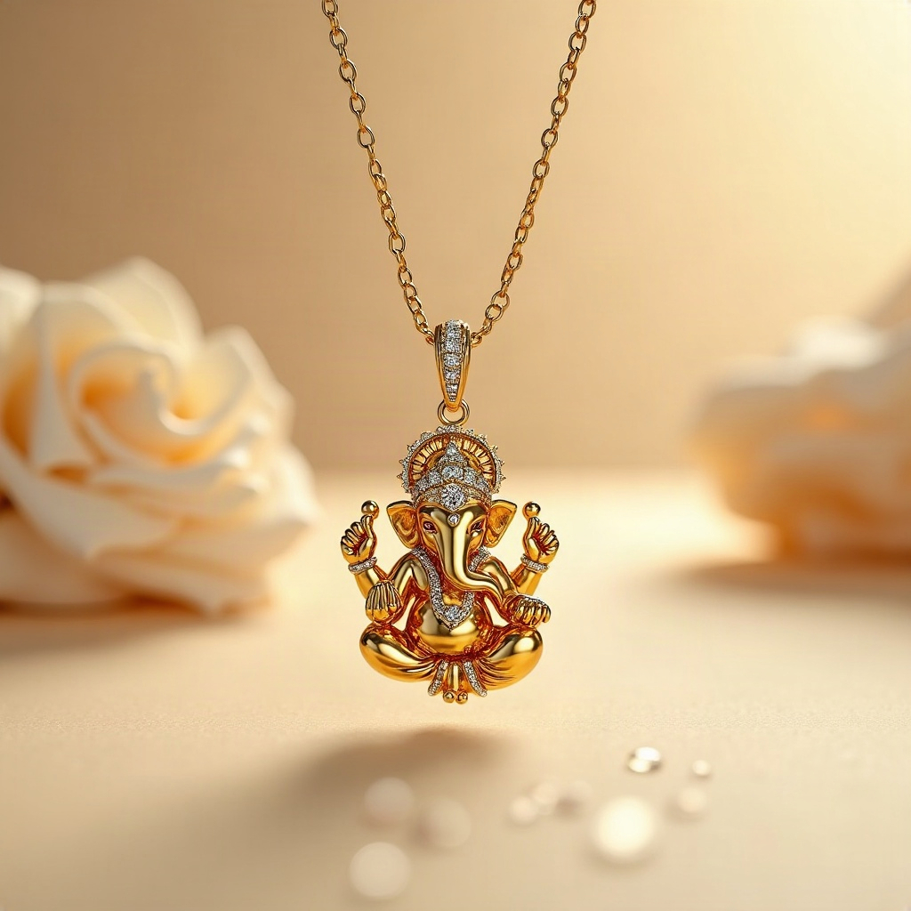 Gold Ganesha Pendant