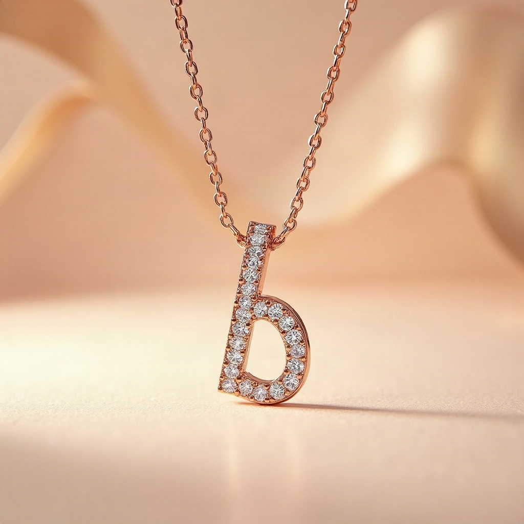 Rose Gold Initial Pendant