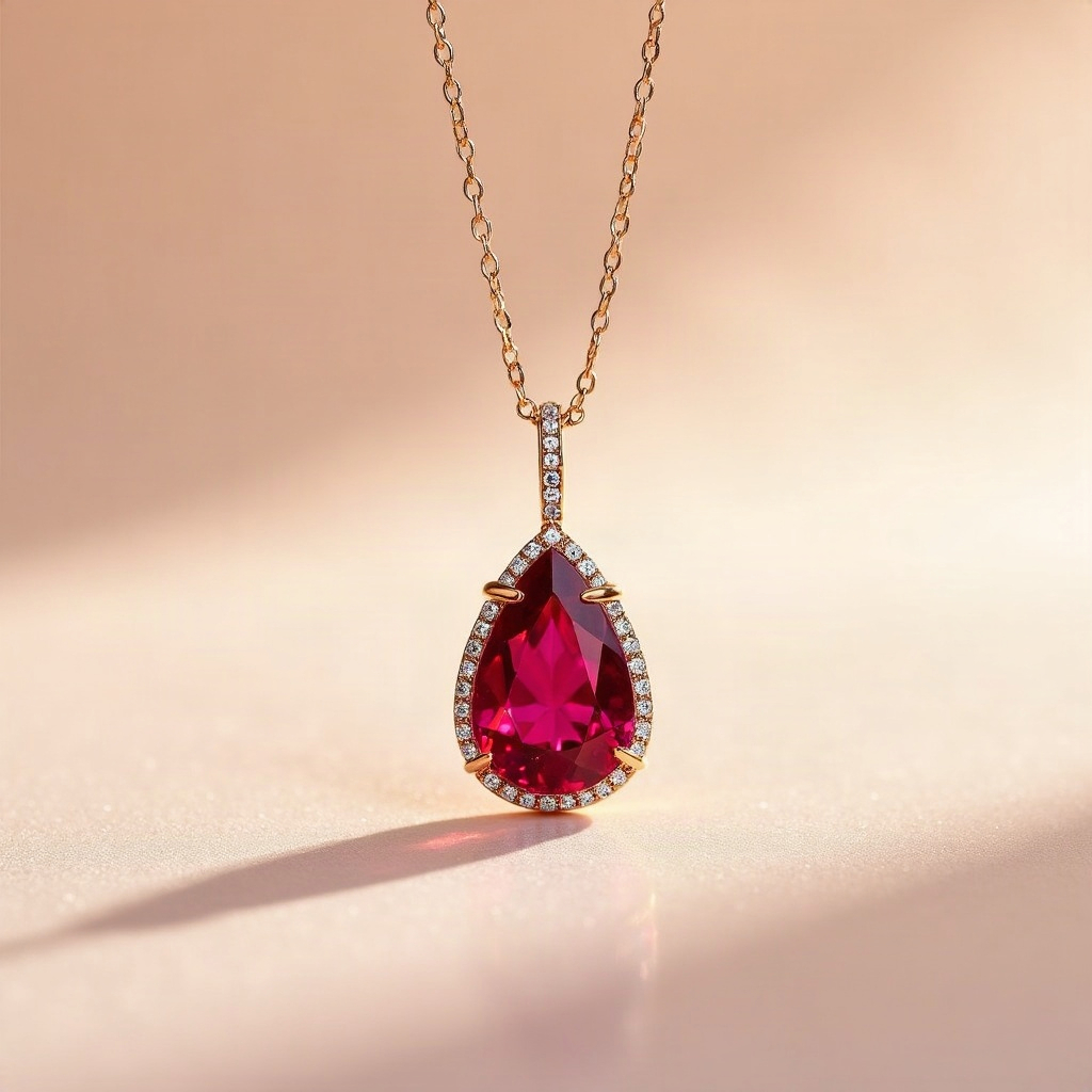 Ruby Teardrop Pendant