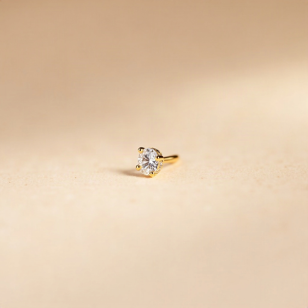 Solitaire Nose Pin