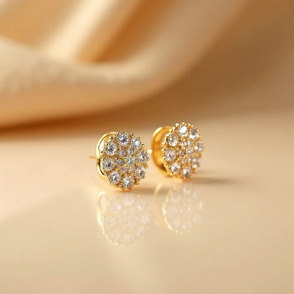 Gold Jhumka Earrings