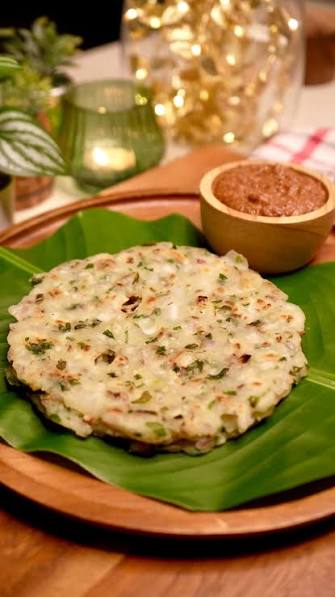Soft Akki Roti with Chutney